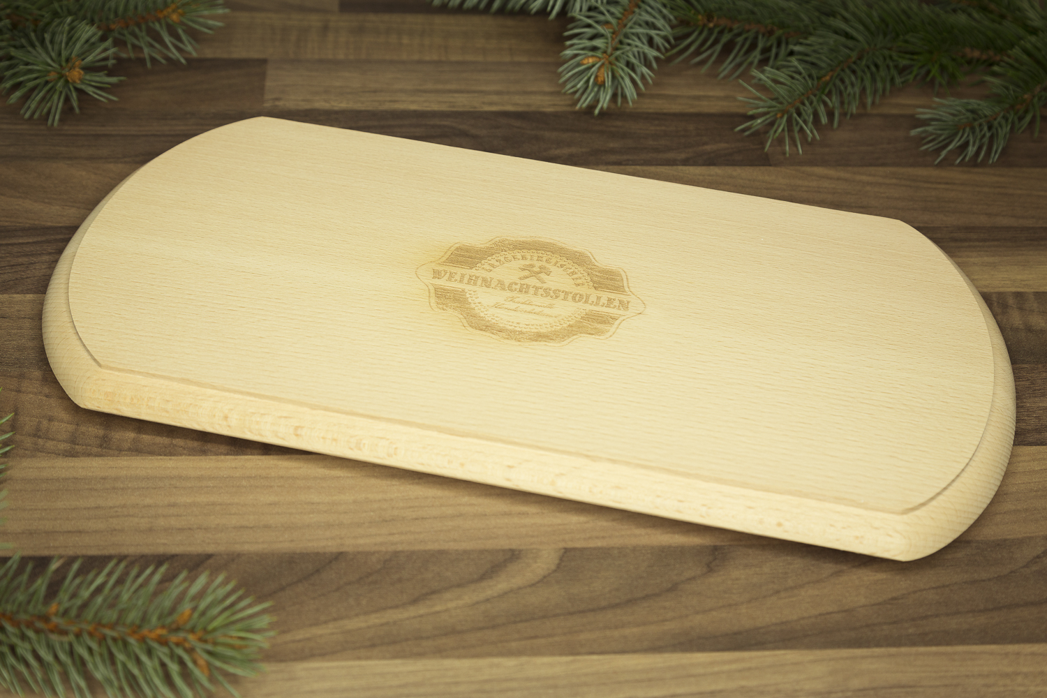 Stollenbrett aus Holz „Erzgebirgischer Weihnachtsstollen“ | Stollen aus ...